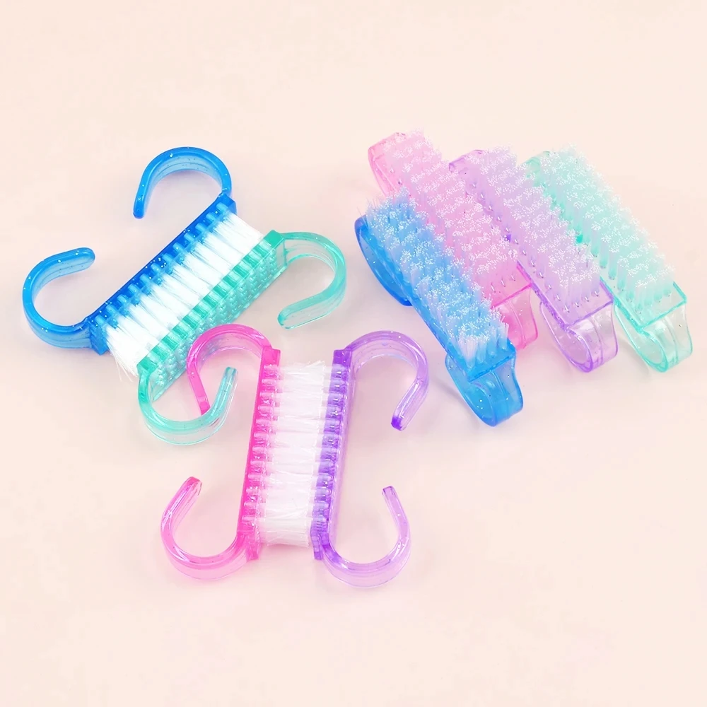 Small Nail Cleaning Brush for Nail Care Manicure Plastic Brushes Dust Soft Remover Tools