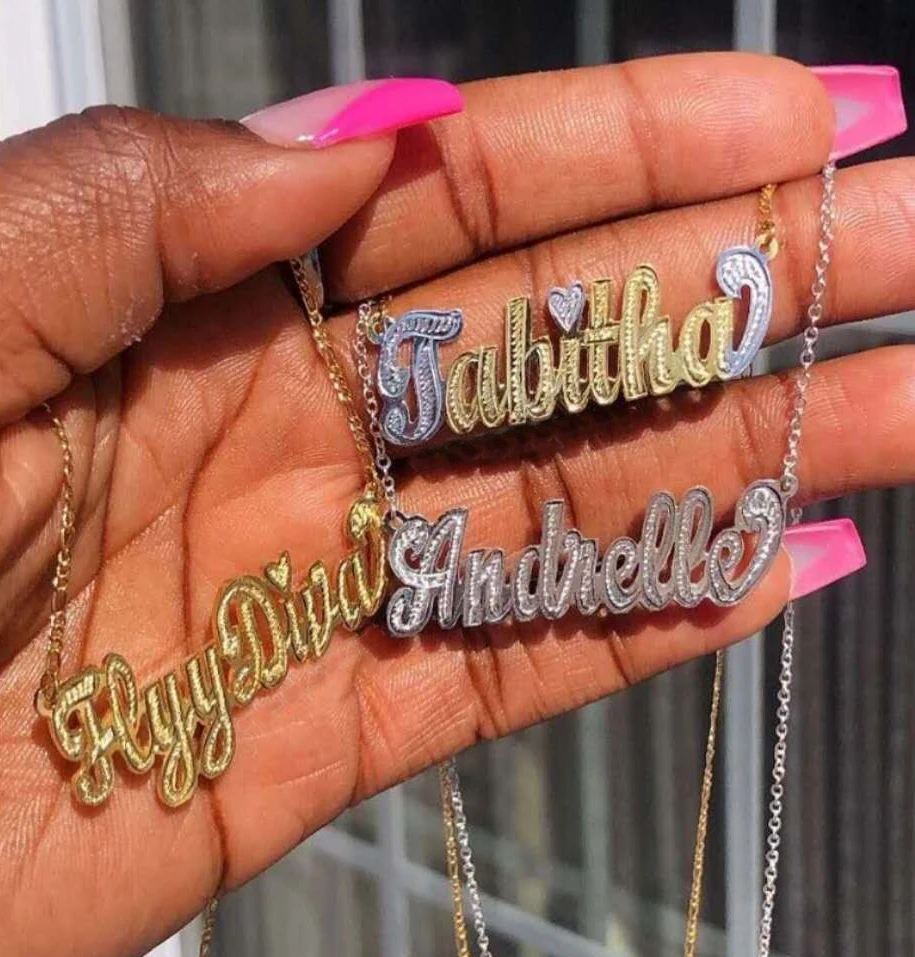 

2020 fashion new style for Women Personalized Jewelry nameplate necklace personalized custom name pendant