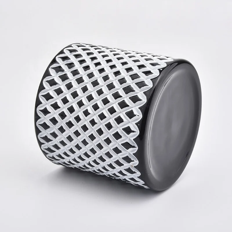 Handmade cylinder candle holder glass votive candle jars home decoration use