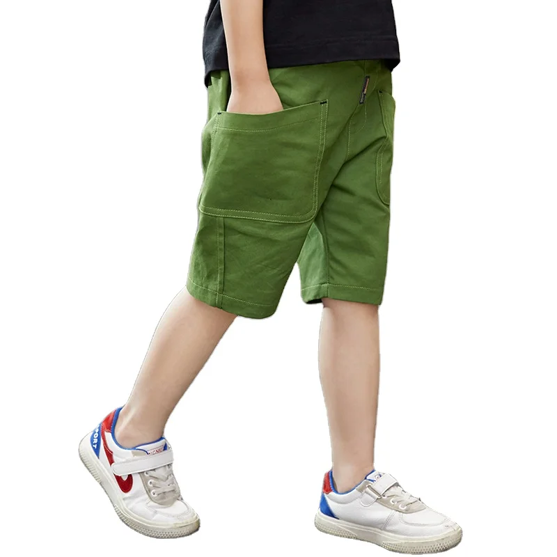 

Fashion Solid Color Men Outdoor Casual Short Pants Korean Style Children Sports Loose Pants Summer Breathable Clothes