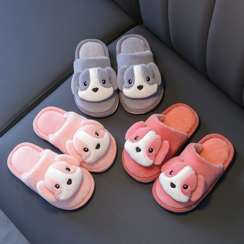 

Winter Children Home Slippers Kids Baby Cotton Shoes Girls Plush
