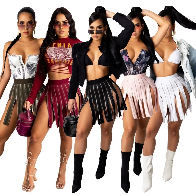 

New design high waist pleated skirt sexy hip hop short women denim skirt