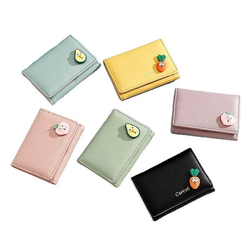 

Wholesale purses for women card holder PU leather luxury fashion wallet kids cute wallet, Customized