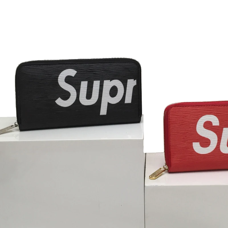 

2021 Superme Brand Name Designer Leather Wallets and Purses for Women and Men