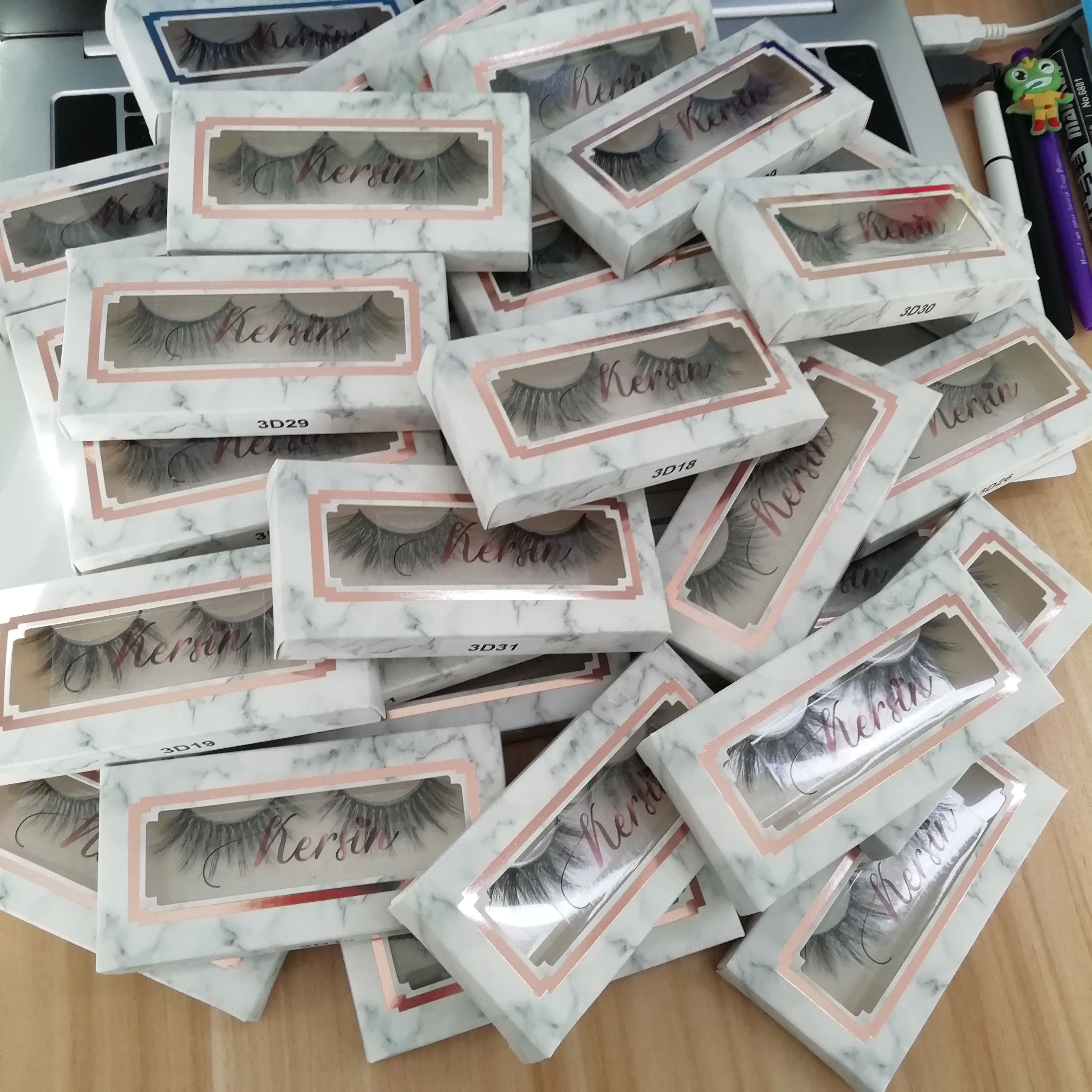 

Factory new synthetic false eyelashes strips 3d silk lashes