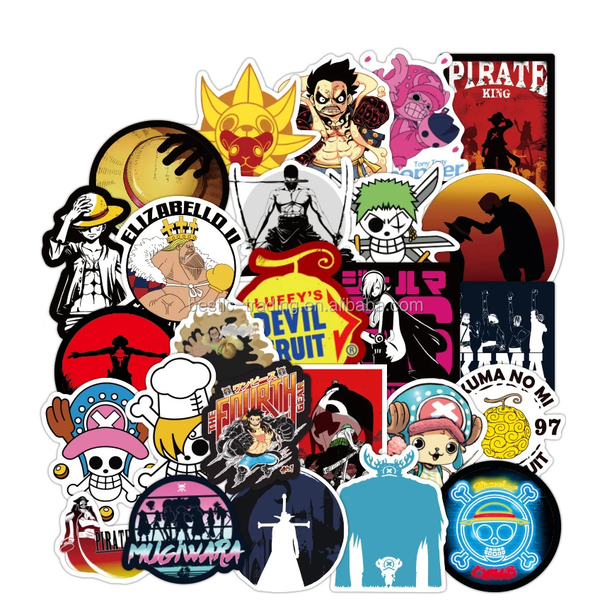 100 pcs new design anime one piece stickers waterproof luggage skateboard laptop guitar stickers buy one piece stickers luggage skateboard stickers guitar stickers product on alibaba com