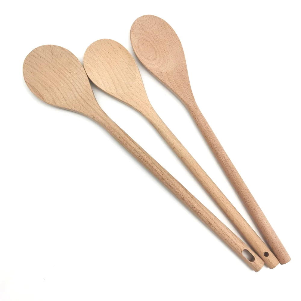 

Hotsale Eco-friendly Cutlery set wooden spoon with long handle different size long handle different size, Wood