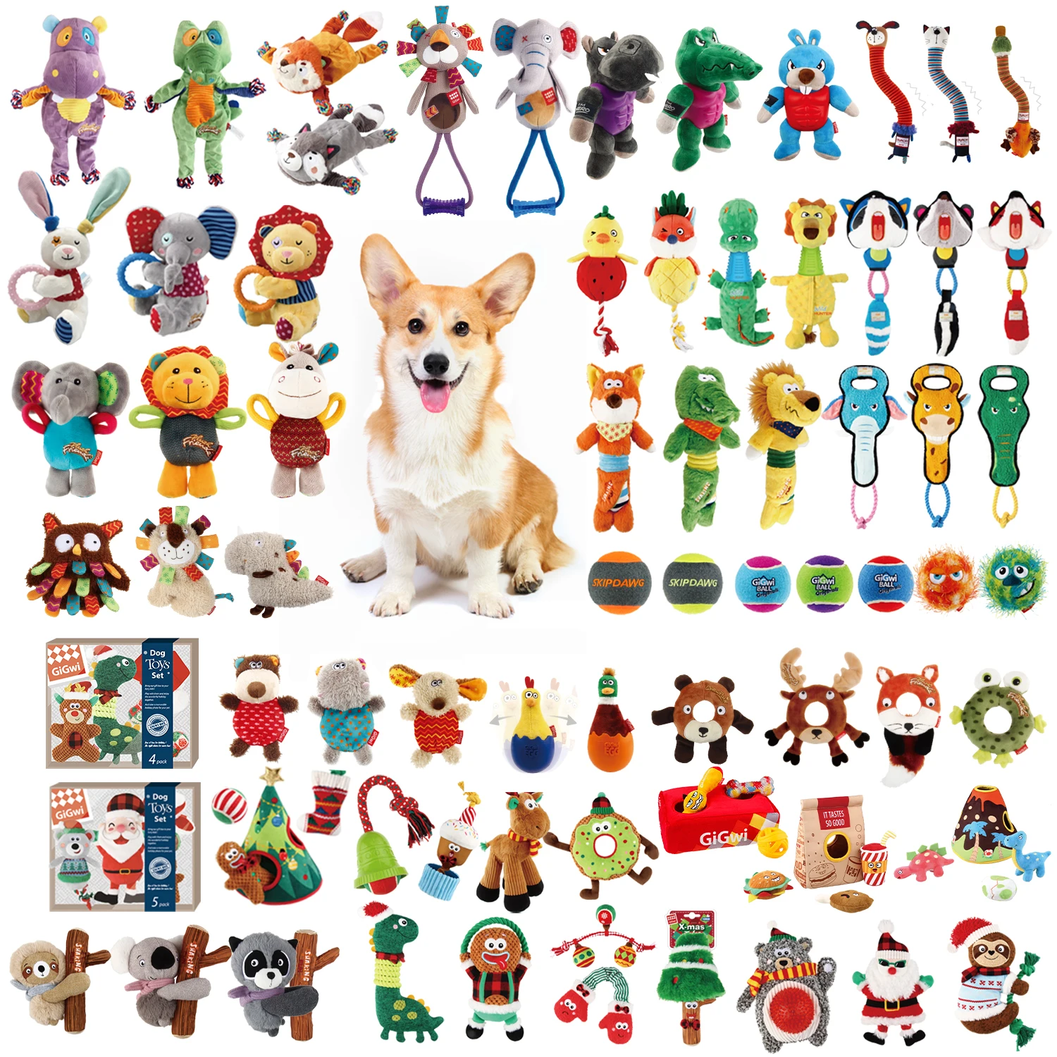 

WholeSale High Quality Custom Dog Plush Christmas Toy