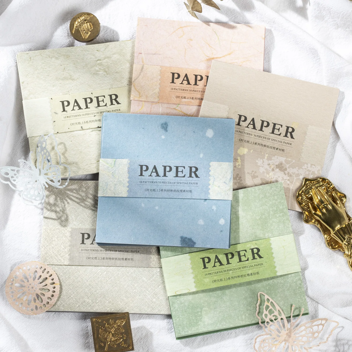 

30 Sheets/Pack Material Paper Time Paper Series Good-looking Special Paper Texture Hand Account DIY Base 6 Models