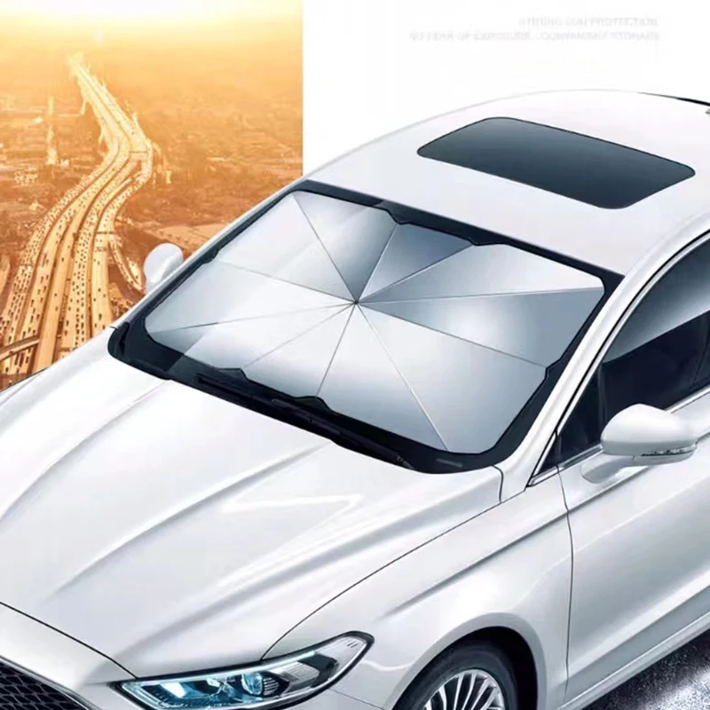 

Car umbrella against the sun custom portable folding car sunshade sunscreen heat insulation umbrella, Customized color