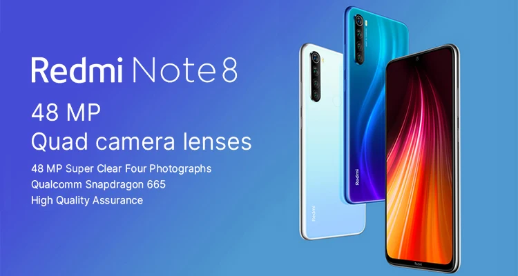 Global Version Xiaomi Mi Redmi Note8 4gb 64gb Snapdragon 665 Octa Core 48mp Quad Rear Camera 18w 2206