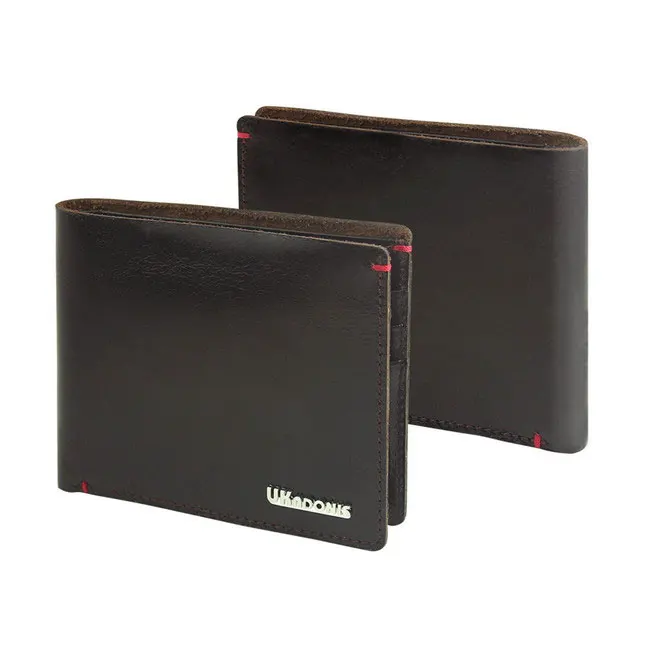 

Trifold wallet customized Nappa leather men wallet RFID, Brown