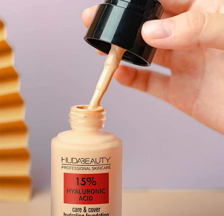 

HUDA Professional Hydrating Medium Coverage Foundation Cream Beauty Makeup Liquid, 6 colors in stock