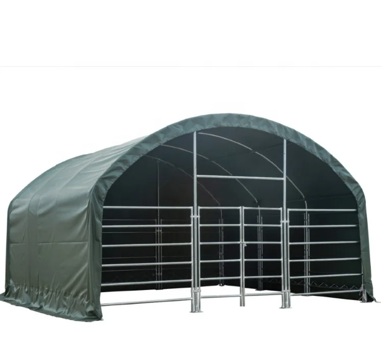 

6m PVC Tarp Livestock Tent Animal Cattle Tent sheep livestock, Green/white/blue/red/grey
