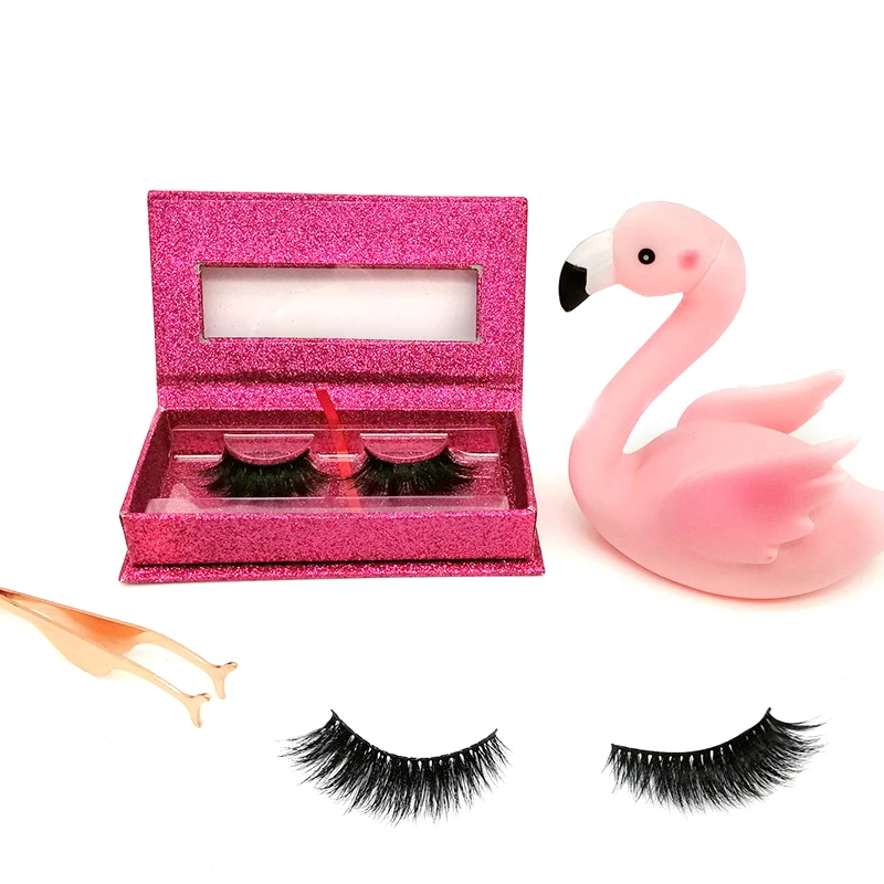 

25mm mink eyelash vendor customized boxes Wholesale 3D Eyelash Soft Natural Handmade mink Eyelashes, Natural black