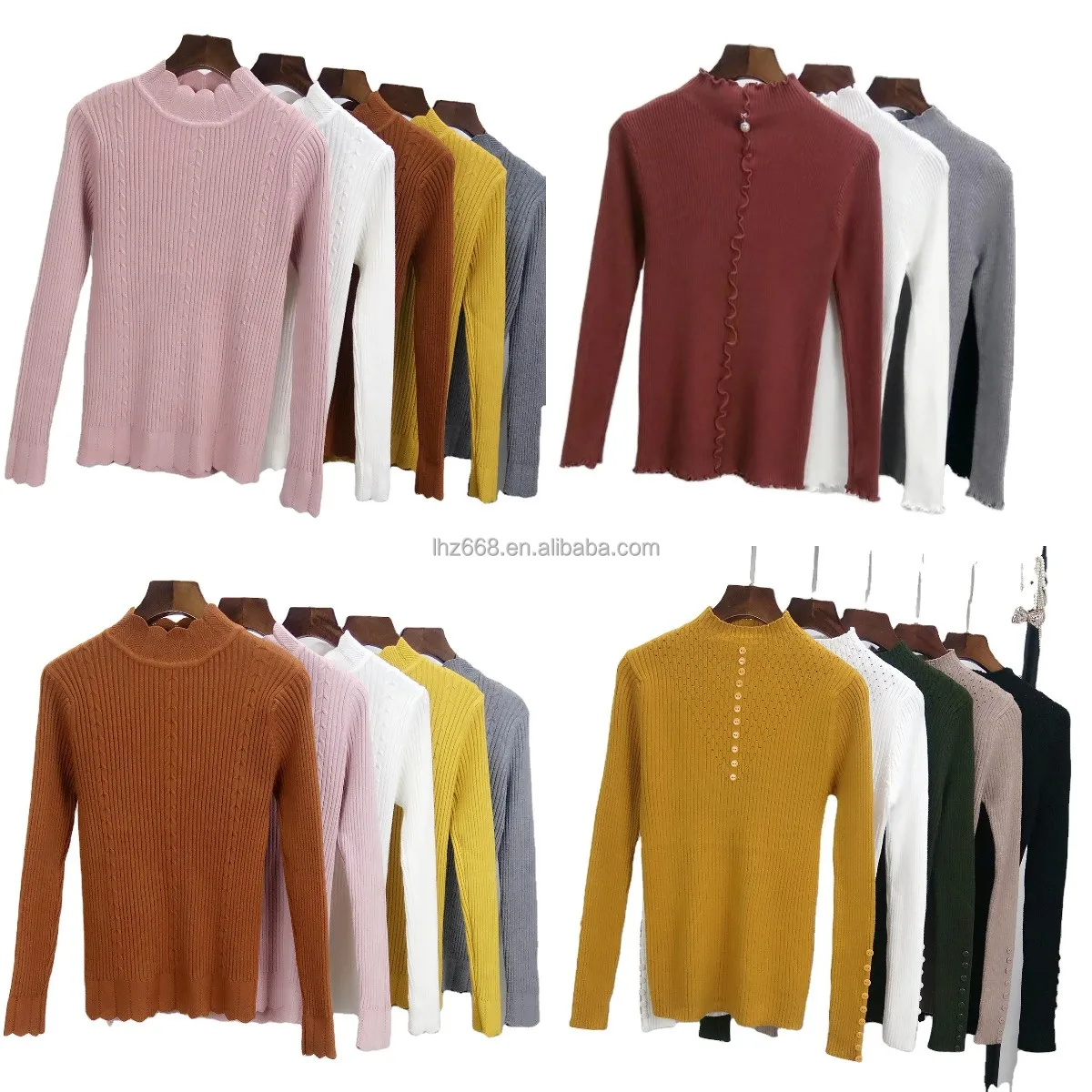 

women knitted sweaters Fashion Custom Women Long Sleeve Women's Girl Knitted Pullover Sweater