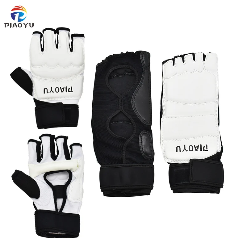 Piao Yu Adult Soft Half-Finger Taekwondo Gloves Breathable Fitness Boxing Foot Guards Thickened Protection Finger Cover