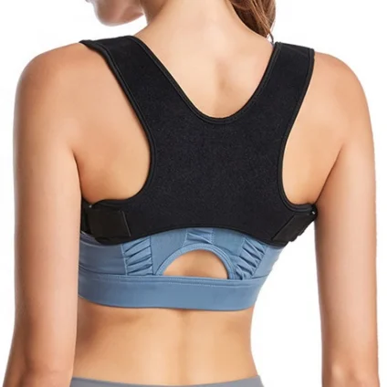 

Working Adjustable Posture Corrector Back Support Back Pain Relief Brace for Women Men, Black