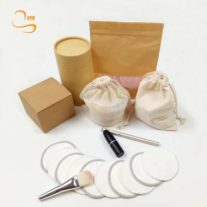 

Eco Friendly Soft Reusable Zero Waste 3layers Bamboo Cotton Knitting Makeup Pads Cotton