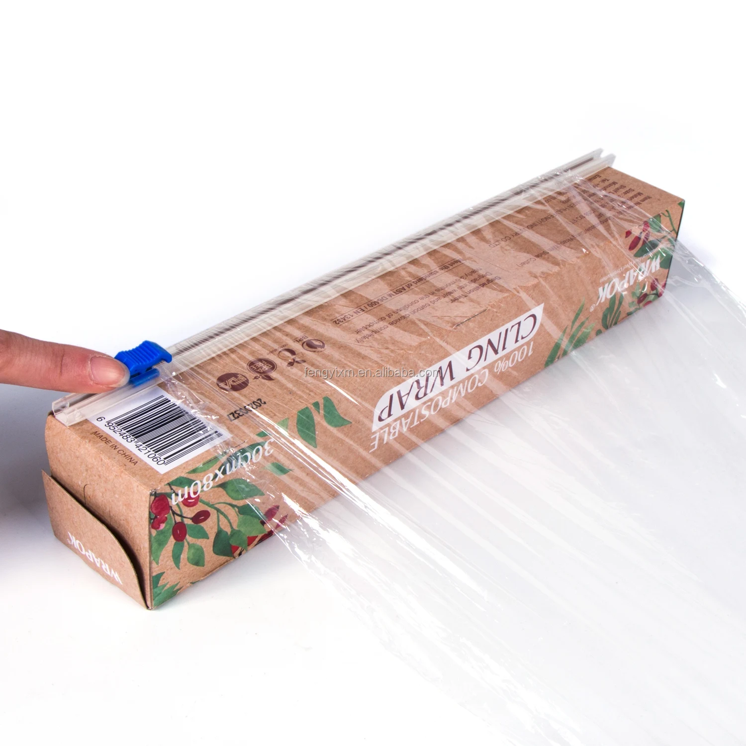 Certified Compostable Cling Wrap with Slide Cutter - China Cling Film and  PLA Film price