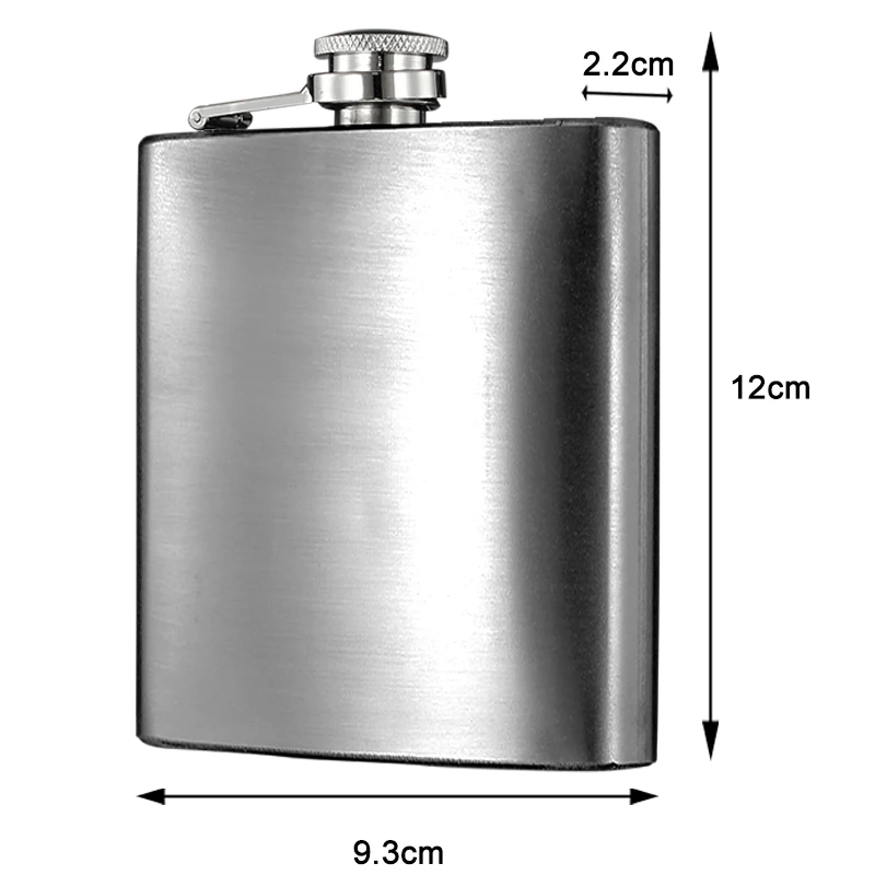 

8oz Portable Stainless Steel Wine Flask Alcohol Bottle Travel Whiskey Liquor Flagon Small Water Pot Mini Metal Hip Flask, Silver color