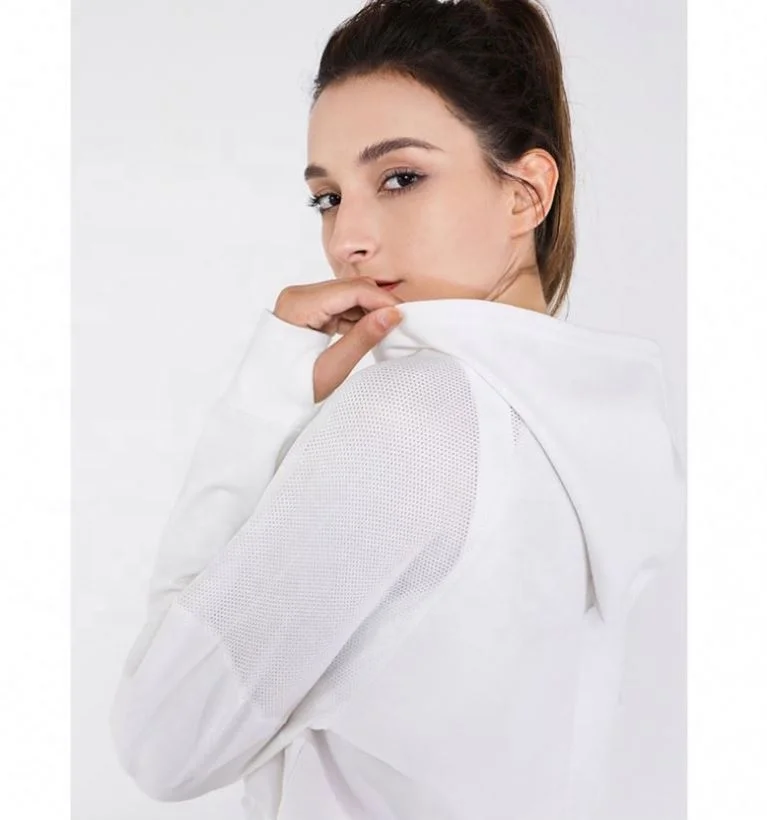 

Woman Custom Crop Top Hoodie Wholesale Dry Fitness Workout Clothing, Customized colors