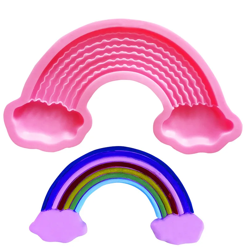 

Rainbow Cloud White Cloud Shape Silicone Mold Chocolate Cake Fondant Decoration Baking Mold Making Crafts Tool Accessories