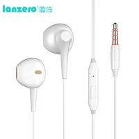 

New White 3.5mm Jack Wired Control In-Ear Headphone Earphone For Android IOS