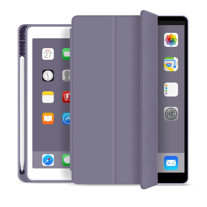 

Pu Auto-sleep/wake tablet case for ipad air 2 3 case with pencil holder