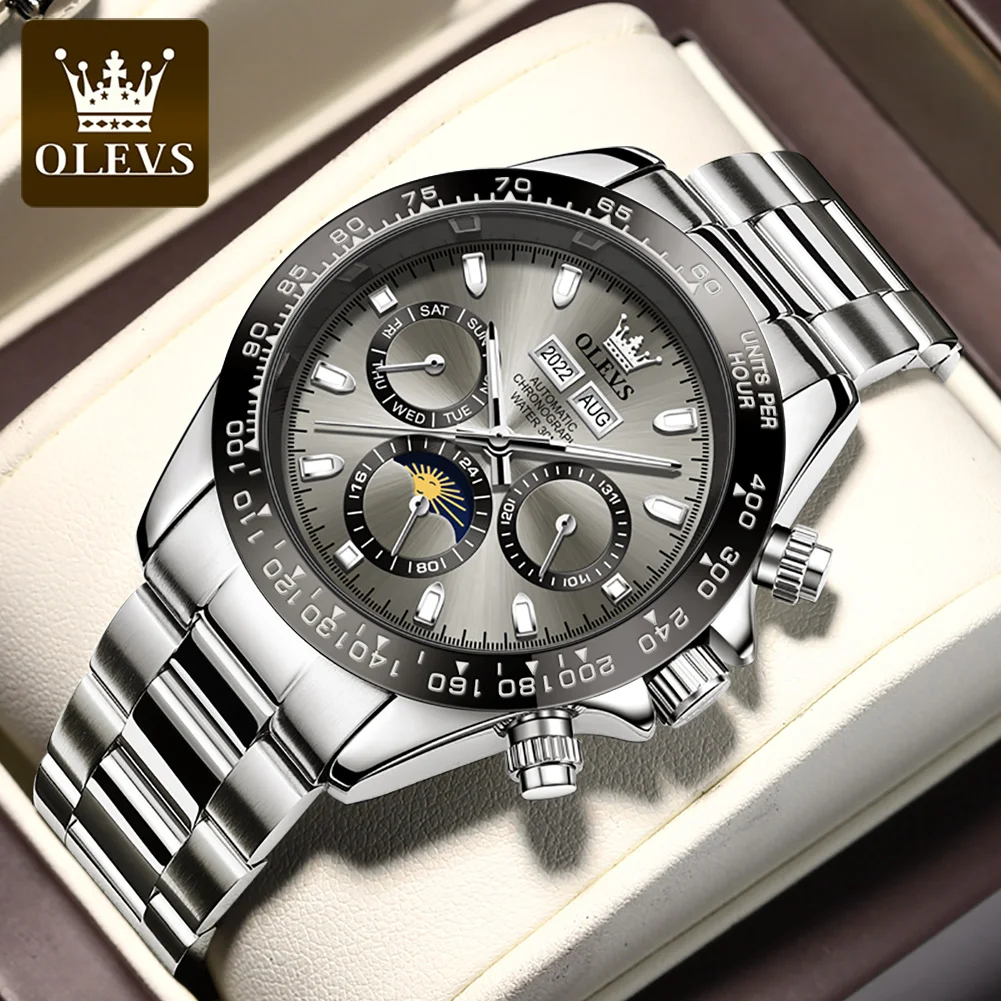 

OLEVS 6654 Factory 3 ATM waterproof multifunction Watches Men Luxury Brand Automatic mechanical watch for wristwatch man