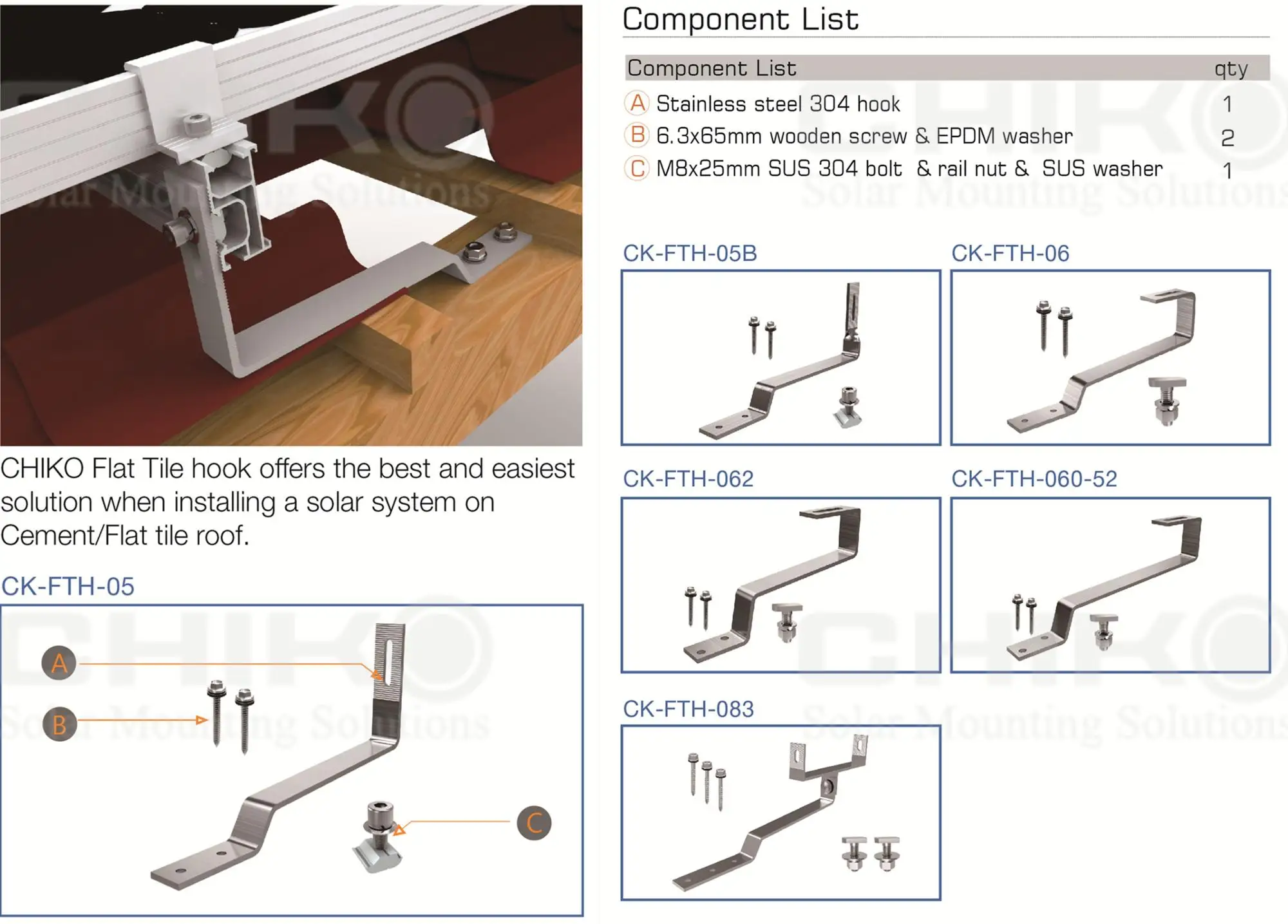 Rotatable Solar Panel Racking Hook Systems For Tile Roof Buy Solar