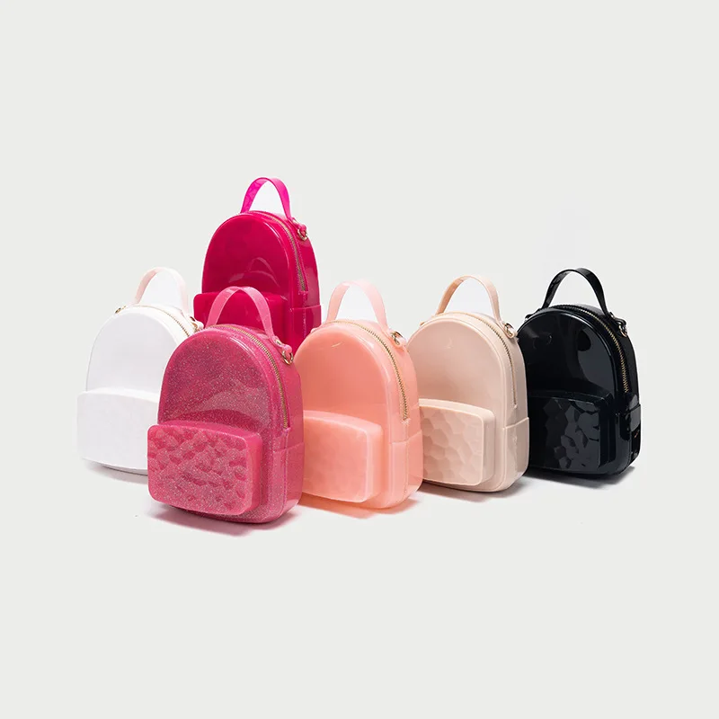 

Factory fashion jelly bag backpack girls children PVC new transparent school bag for kids wholesale