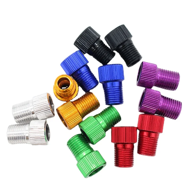 

Hot Sale Coloured Aluminium Alloy Bike Air Valve Wheels Gas Nozzle Converter Adapters