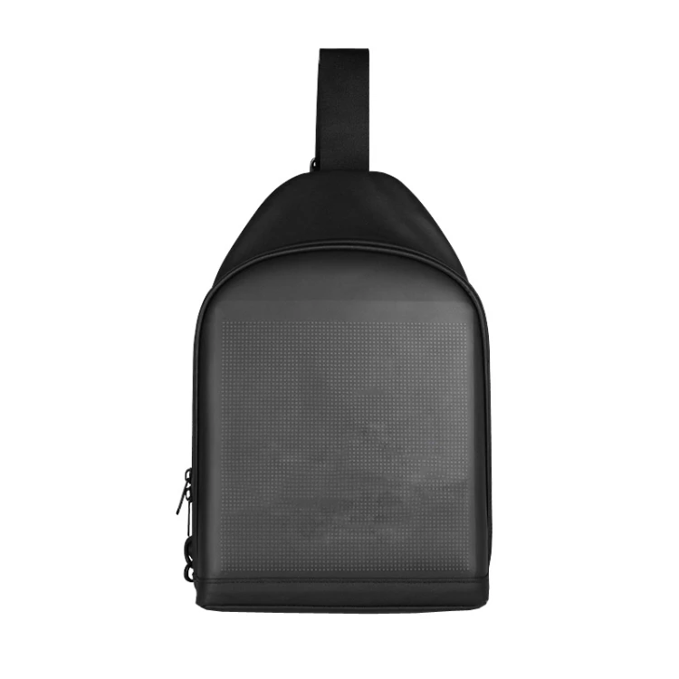 

2021 New Arrival Outdoor LED Display Crossbody Bag Personality USB Wireless Small Bag, Size: 7 inch(Black)