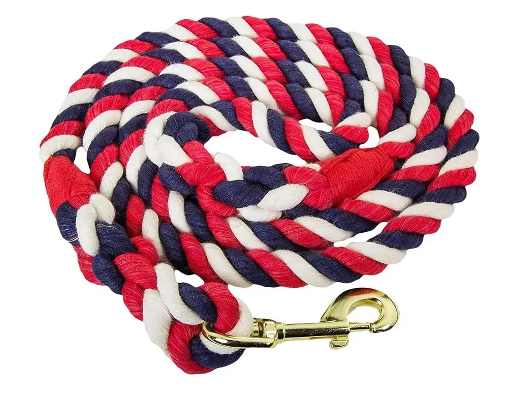 

Wholesale Custom Cotton dog leash Factory direct cotton rope dog lead colorful braided cotton dog leash, All colors can be customed