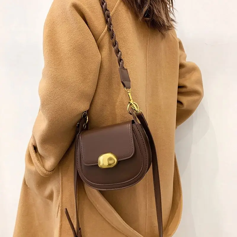 

Having Stock Saddle Bag PU 2021 Handbags For Women Purses And Handbags Ladies With High Sales, White, black, coffee color