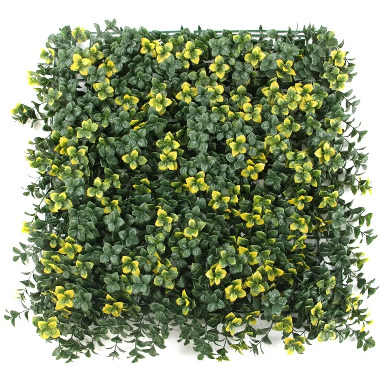 

Customized decorative 50*50 CM Artificial Fence Hedge green leaf fence plants faux wall for home garden Decor