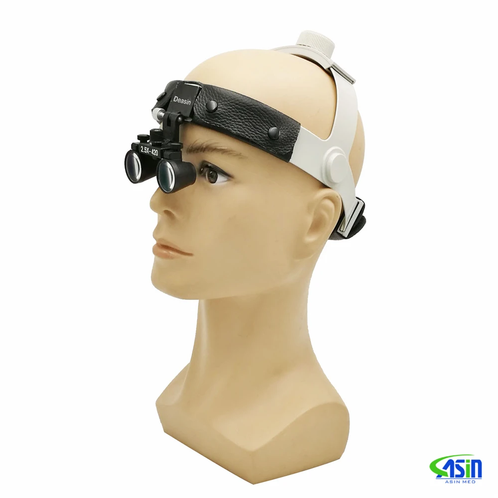 超轻双筒放大镜瞳孔头戴牙科放大镜可调牙医手术寸镜
