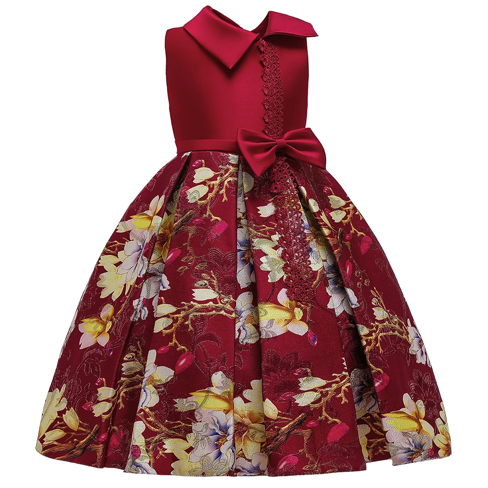 

MQATZ Kids Girl Party Dress Imported Frock Design Formal Mini Boutique Manufacturer Flower Girl Dresses 3-8Year L5173