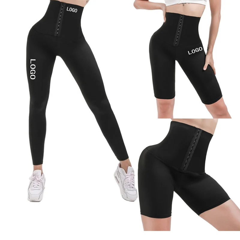 

Custom LOGO High-Waist Gym Sports Waist Training Breasted Fat Burning Belly Women Yoga Leggings