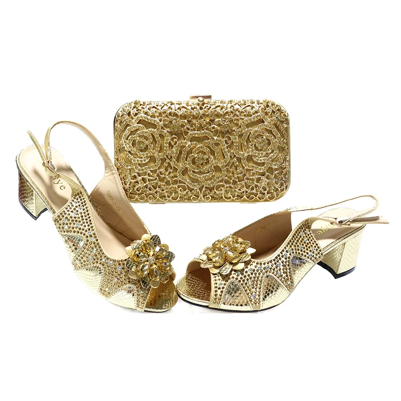 

Party Shoe Matching Bag Set Beautiful With Stones Shoes Bag Set High Quality Italian Shoes Bag Set, As pictures
