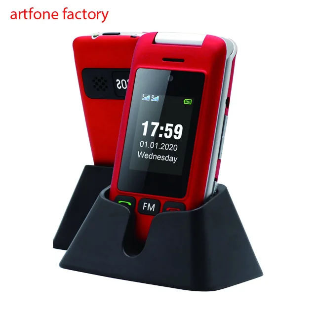 

flip phone Senior Phone MTK senior mobile phone with big buttons and charging cradle for the elderly people