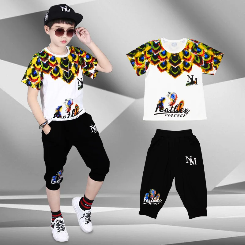 

New Style Fashion Toddler Boys 2 Piece Clothing Set short Sleeve Sweatshirts And Pants kids Sport Outfit
