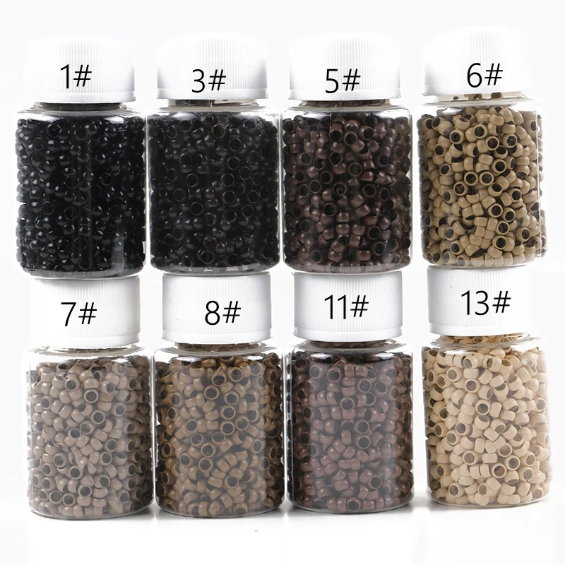 Copper Nano Ring Beads for Hair Extensions 2.5mm 2.9mm 4.0mm