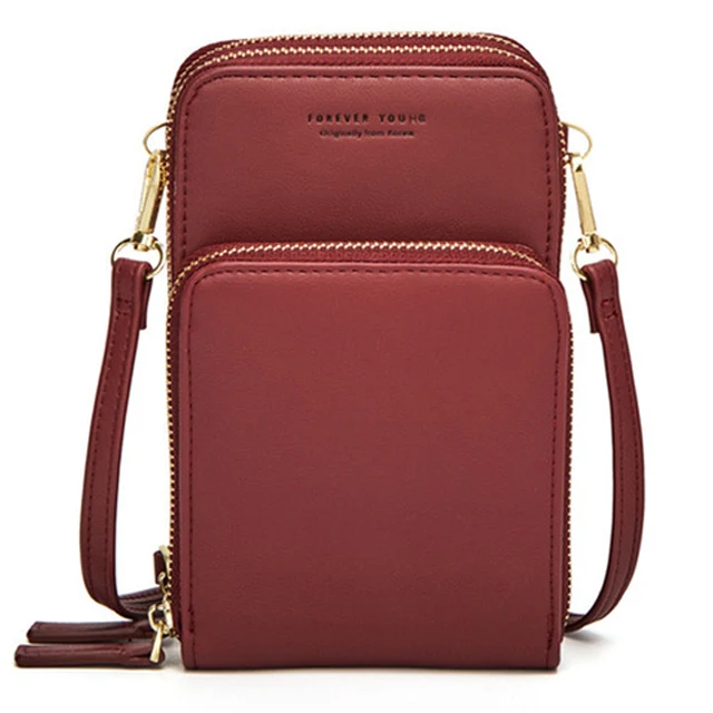 

New Women High quality Fashion Shoulder Bags Crossbody Phone Bag Small Crossbody Mini Leather Cross Body Cell Phone Bag