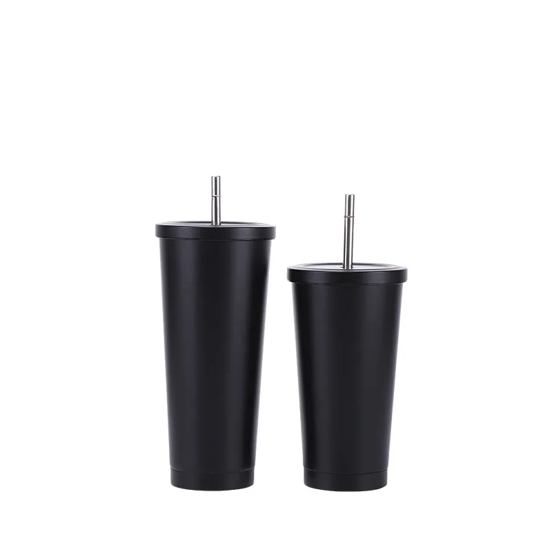 

Promotional with straw stainless steel wholesale tumbler cups vacuum insulated water bottle tumbler with straw set, Can be chooosed