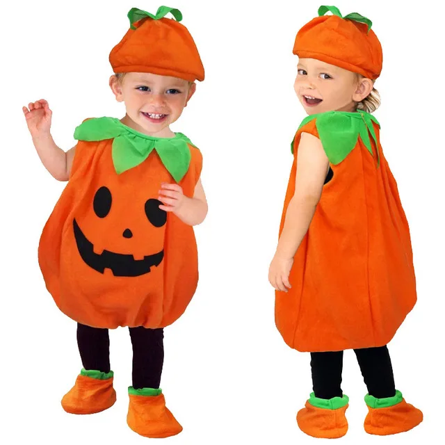 

Hot-selling Halloween boys and girls COSPLAY costumes show children pumpkin costumes halloween cosplay costume, Orange