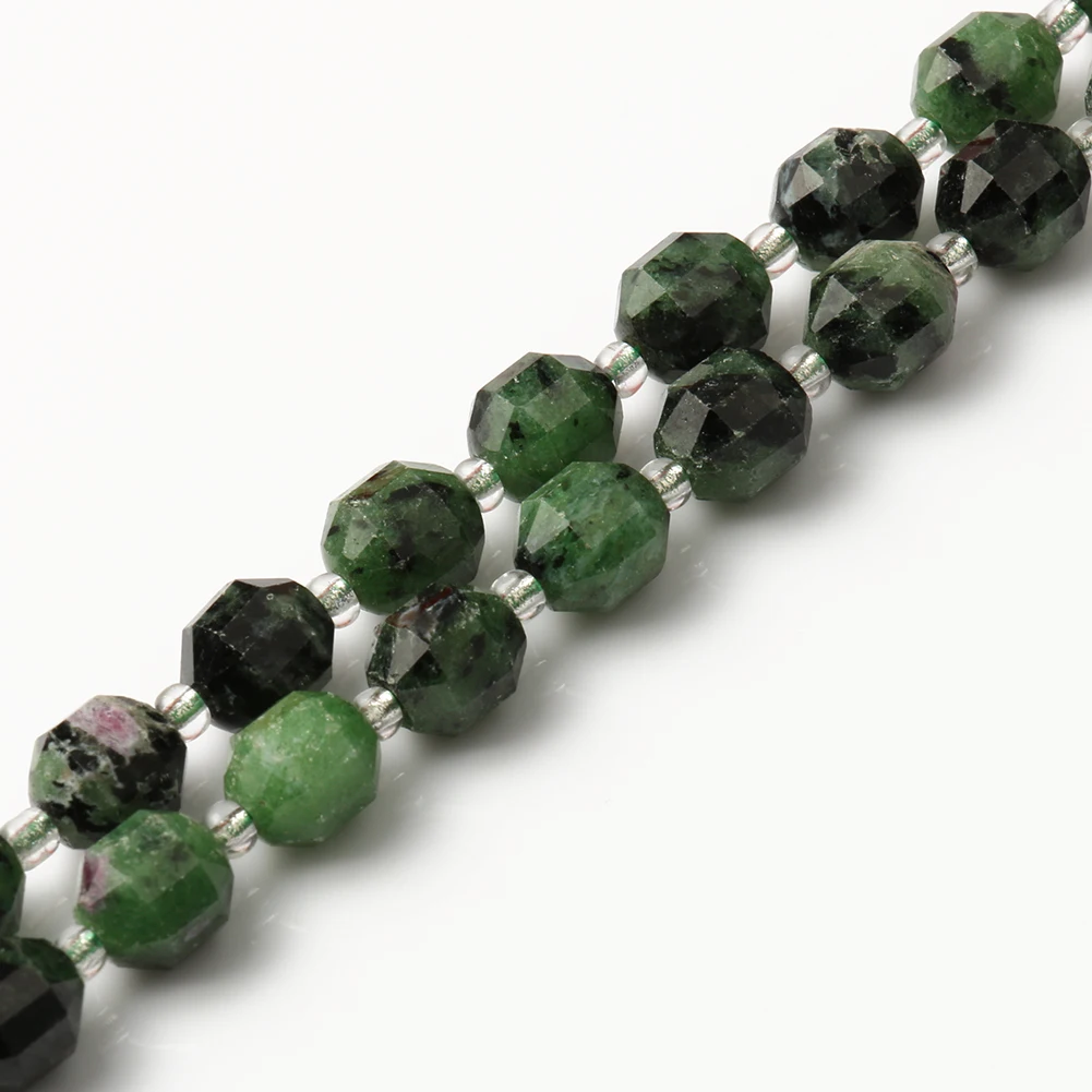 

Wholesale 7.5Inches/15Inches 8MM Olive Shape Faceted Epidote Rubys Zoisite Stone Beads for DIY Jewelry DIY