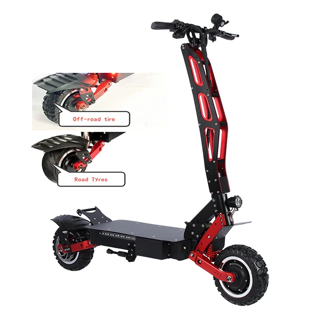 

High power 8000w 13inch wide wheel 72v 45ah e scooter electric chopper scooters for sale