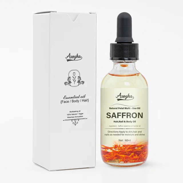 

Bulk High Grade Logo Custom Bottle Delicate Nourishing Natural Petal Saffron Essential Oil For Skin Lightening Tightening